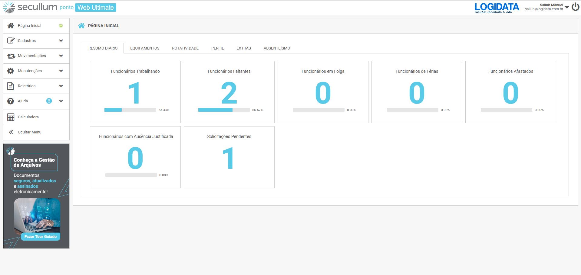Relógio de Ponto Biométrico